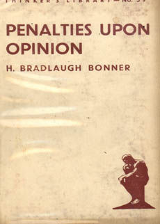 Penalties Upon Opinion by Bonner H Bradlaugh