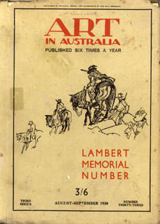 Art In Australia - Lambert Memorial Number by Smith, Sydney Ure edits