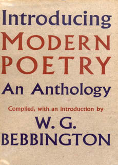 Introducing Modern Poetry An Anthology by Bebbington W G