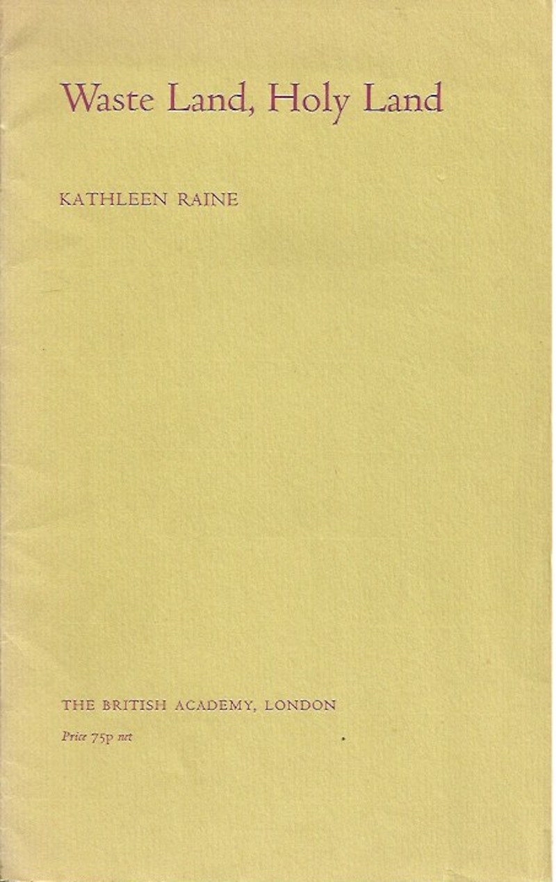 Waste Land, Holy Land by Raine, Kathleen