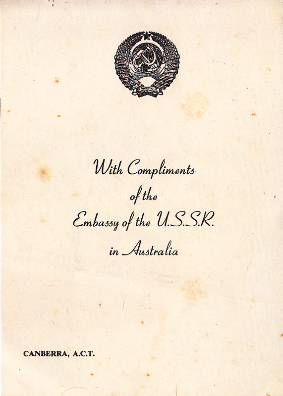 With Compliments of The Embassy of the U.S.S.R. in Australia by Skolimowski, Jerzy