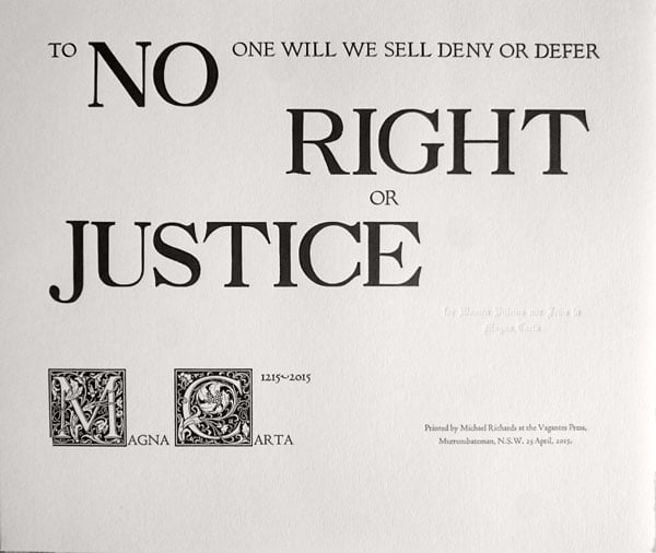 To No One Will We Sell Deny Or Defer Right Or Justice by Ondaatje, Michael