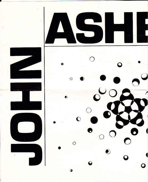 Flyer for John Ashbery Reading by 