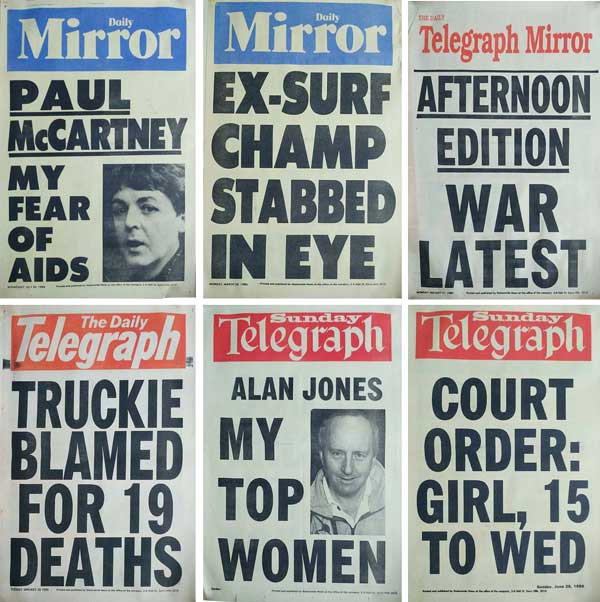 Daily Mirror, Daily Telegraph and Sunday Telegraph by Shepard, Sam