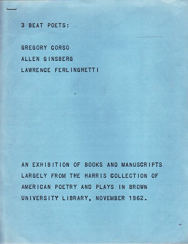 3 Beat Poets - Gregory Corso, Allen Ginsberg, Lawrence Ferlinghetti by 