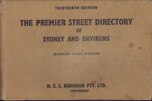The Premier Street Directory of Sydney and Environs by 