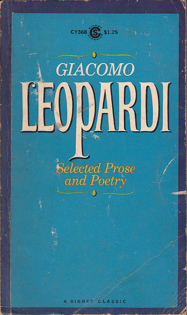 Selected Prose and Poetry by Leopardi, Giacomo