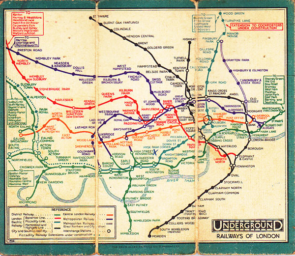 Map of London Underground Railways by 