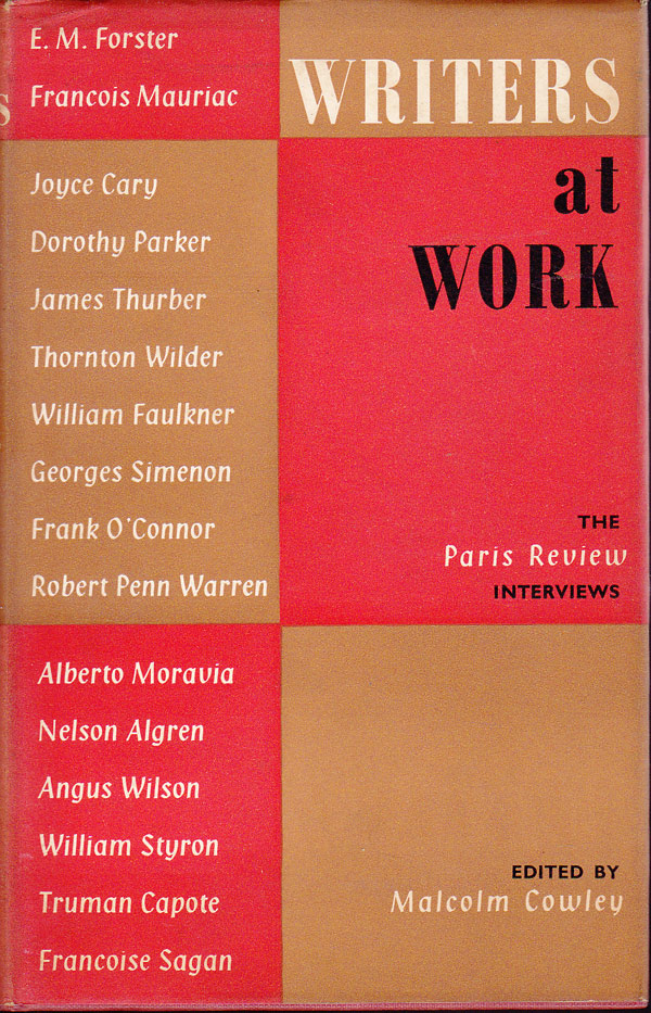 Writers at Work by Cowley, Malcolm edits