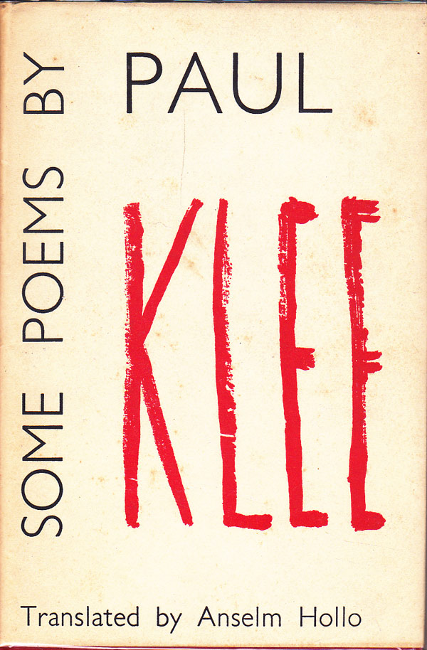 Some Poems by Paul Klee by Klee, Paul