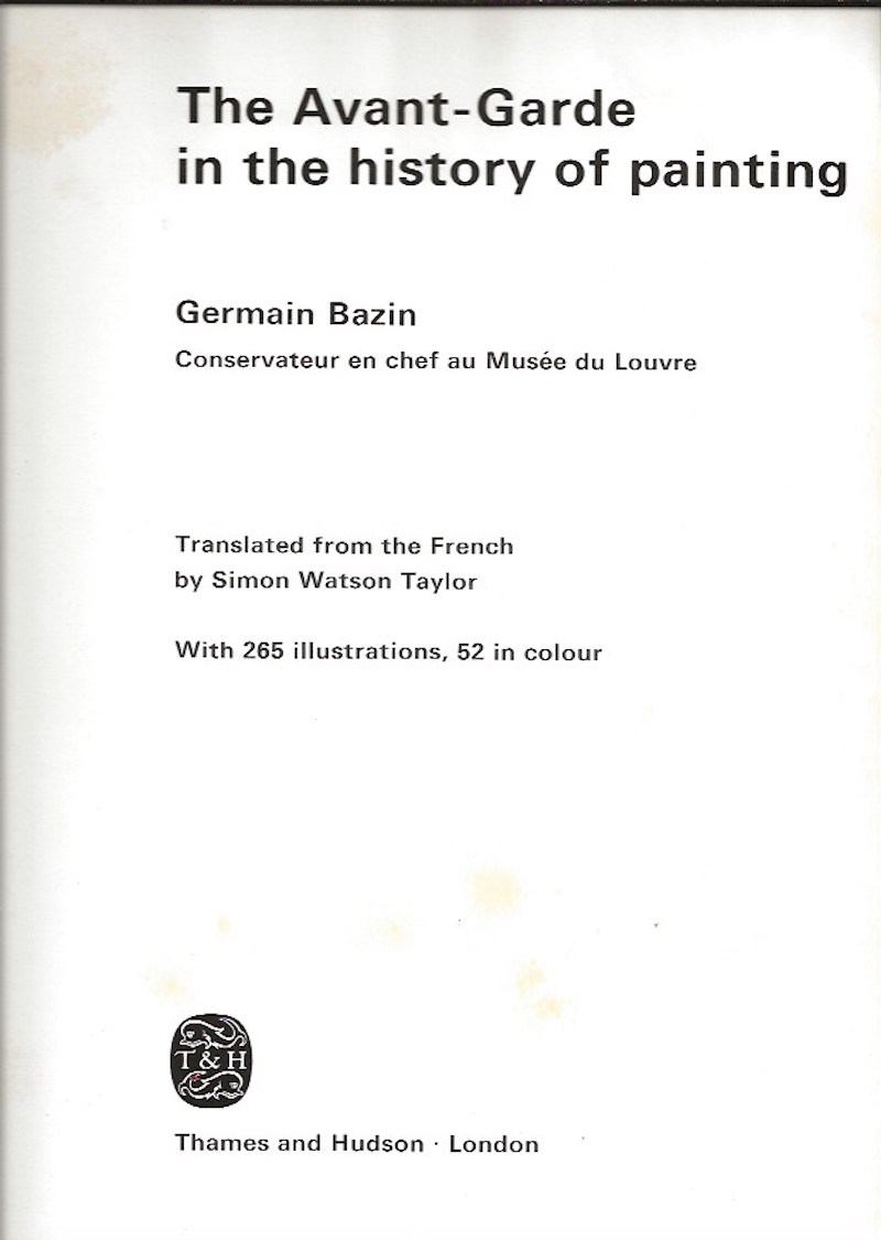 The Avant-Garde in the History of Painting by Bazin, Germain