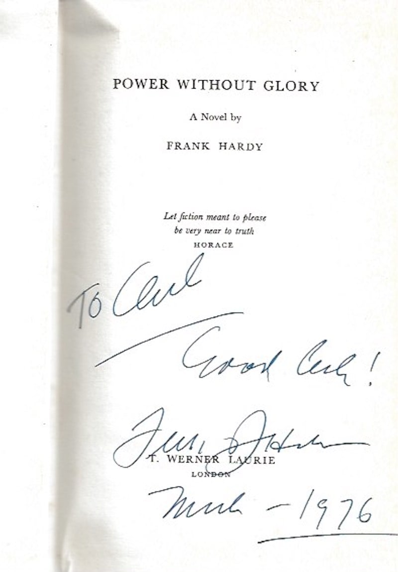 Power Without Glory by Hardy, Frank