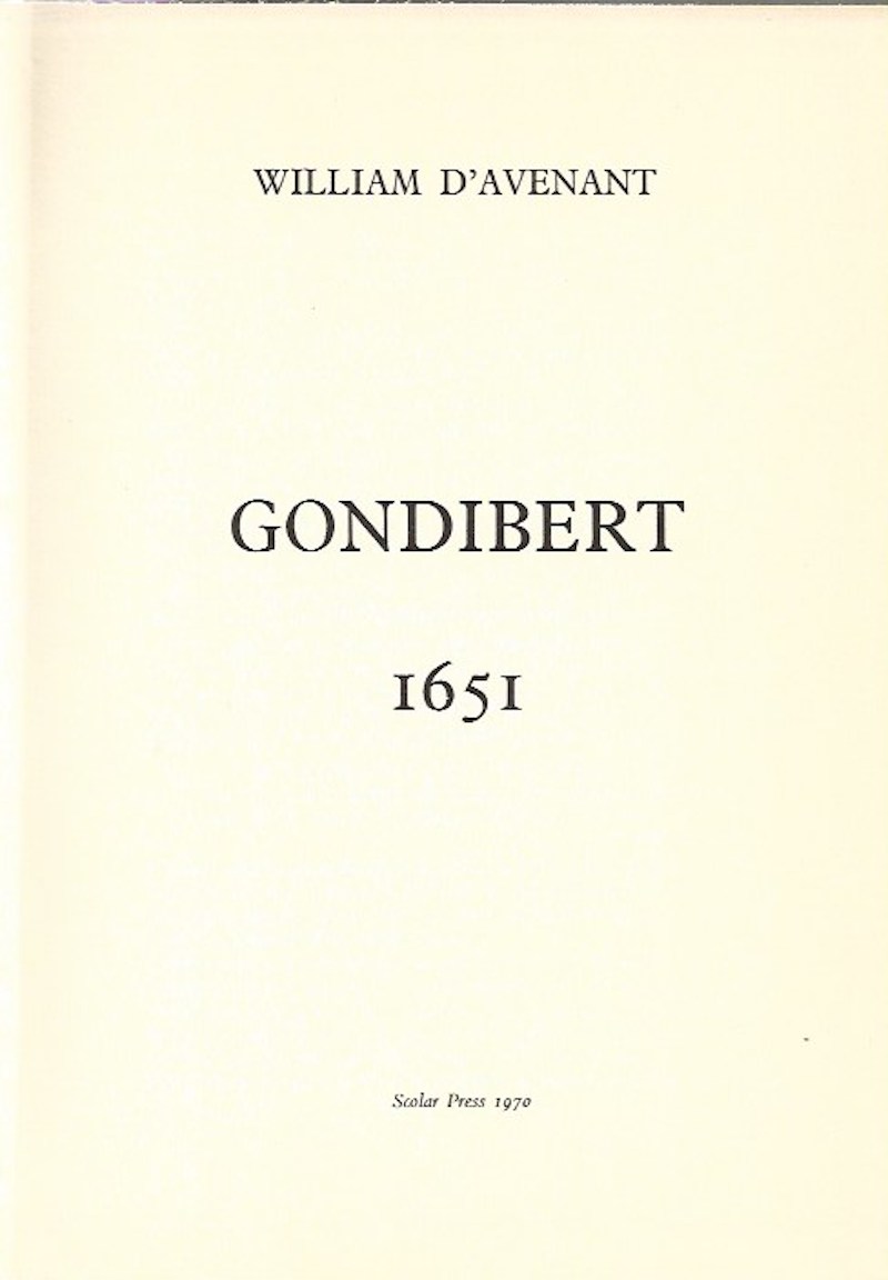 Gondibert by D'Avenant, William