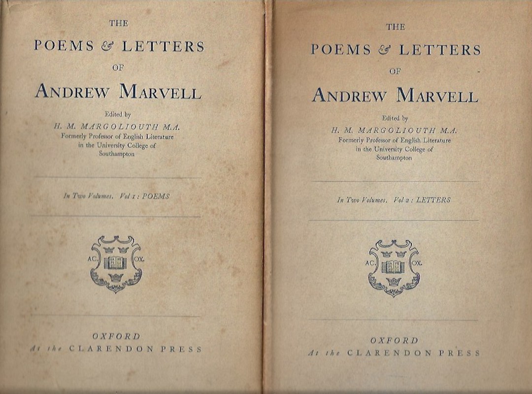 The Poems and Letters of Andrew Marvell by Marvell, Andrew