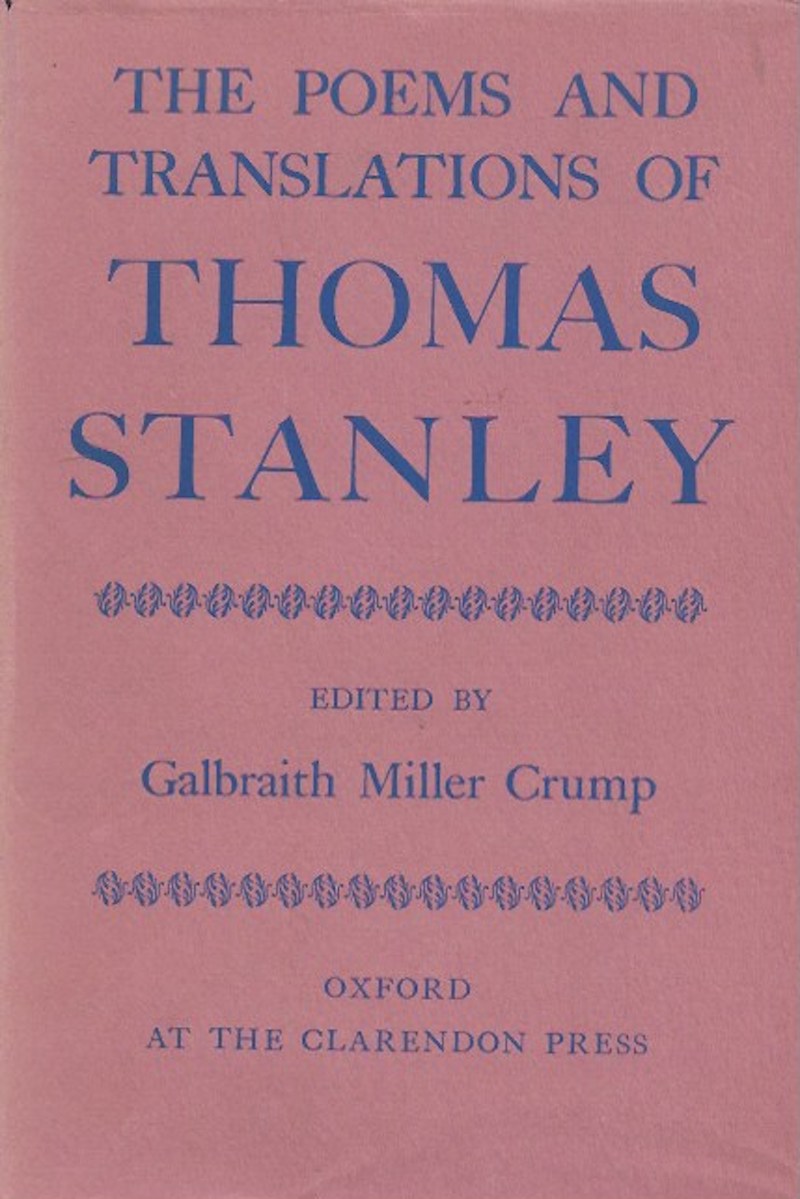 The Poems and Translations of Thomas Stanley by Stanley, Thomas