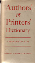 Authors and Printers Dictionary by Collins F Howard