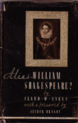 Alias William Shakespeare by Sykes Claud W