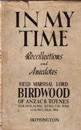 In My time by Birdwood Field Marshal lord