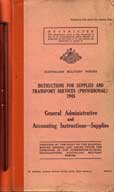 Instructions for Supplies and transport Servics (Provisional) 1945 by Australian Military Forces