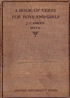 A Book Of Verse For Boys And Girls by Smith J C Compiles