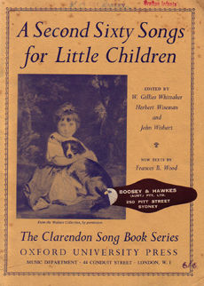 A Second Sixty Songs For Little Children by Whittaker W Gillies, herbert Wiseman and John Wishart edit