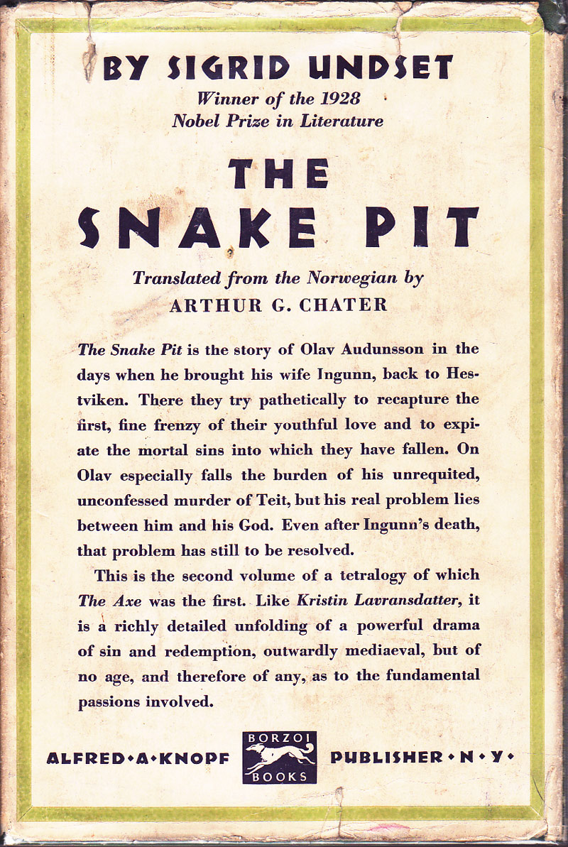 The Snake Pit by Undset, Sigrid