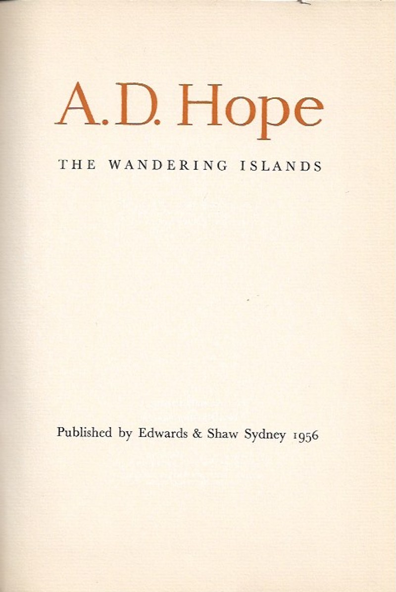 The Wandering Islands by Hope, A.D.