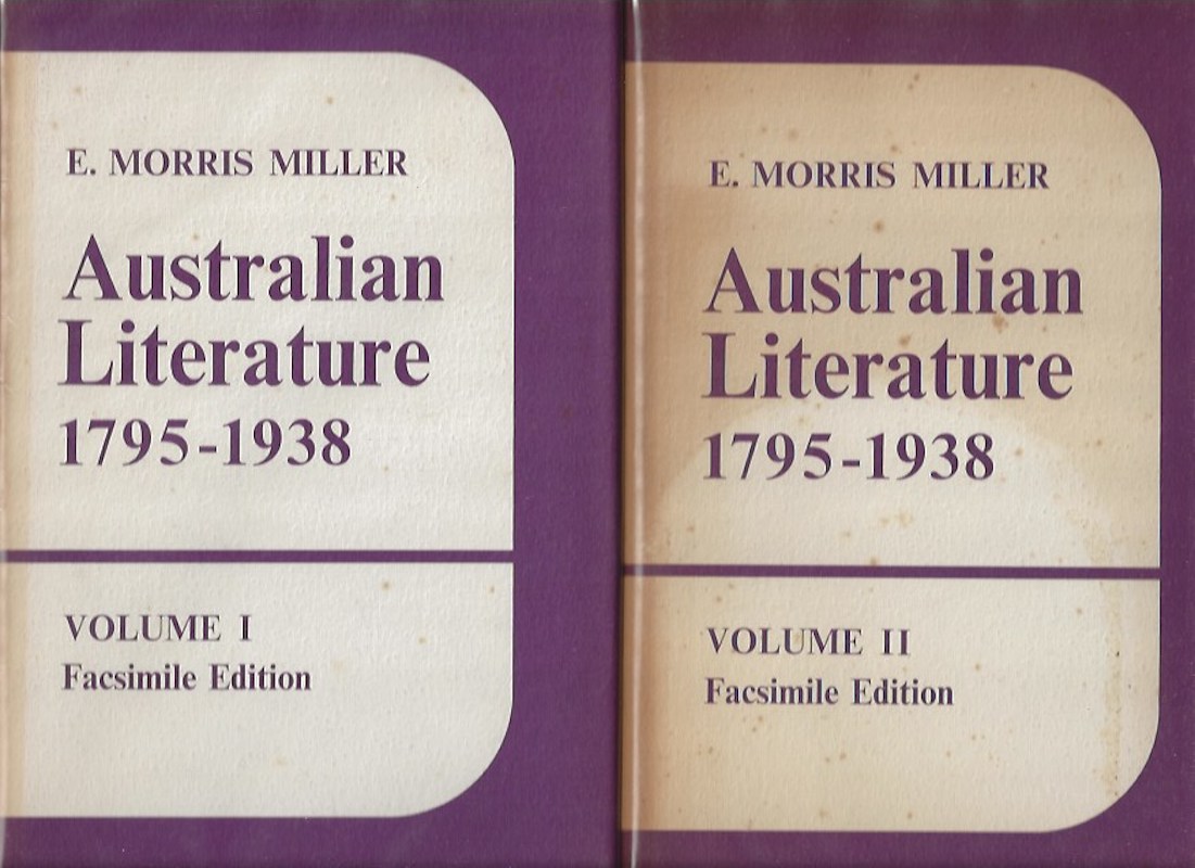 Australian Literature 1795-1938 by Miller, E. Morris