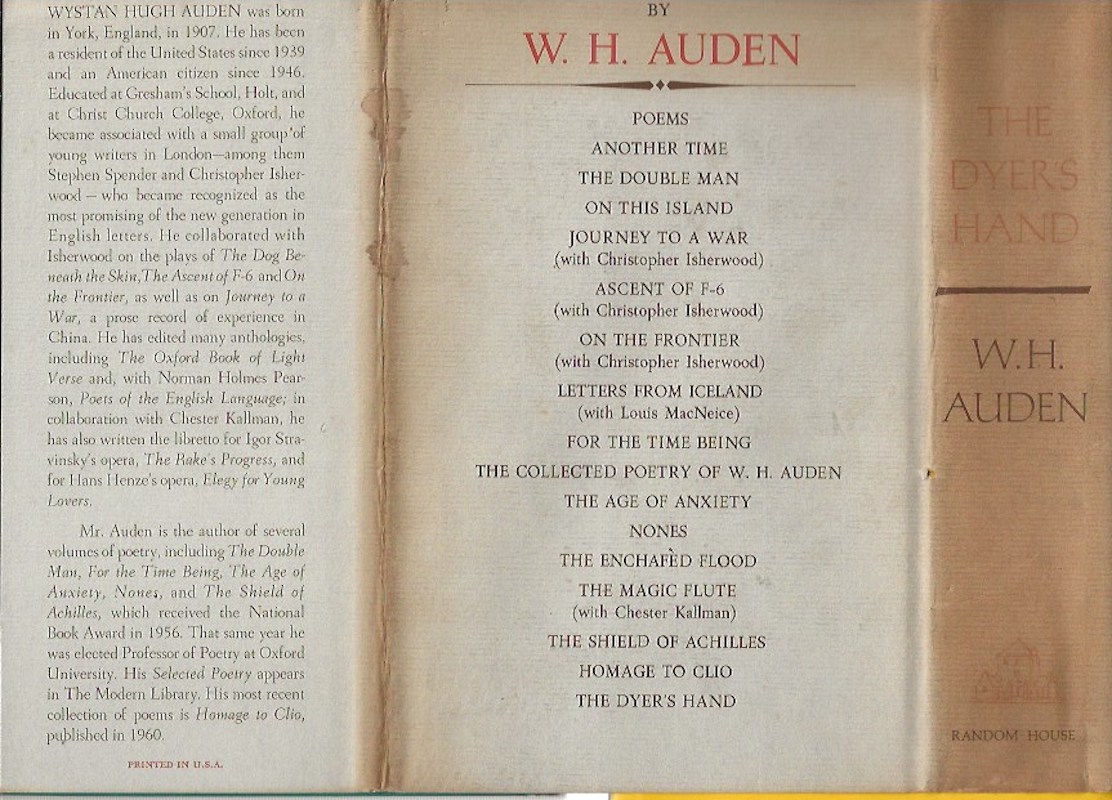 The Dyer's Hand by Auden, W.H.