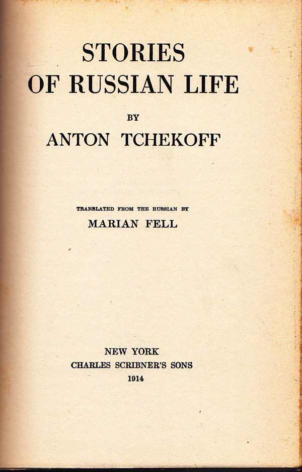 Stories of Russian Life by Tchekoff, Anton