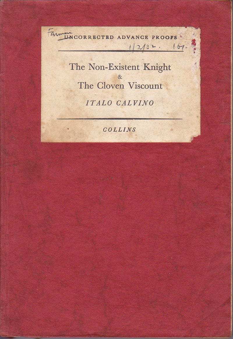 The Non-Existent Knight and The Cloven Viscount by Calvino, Italo