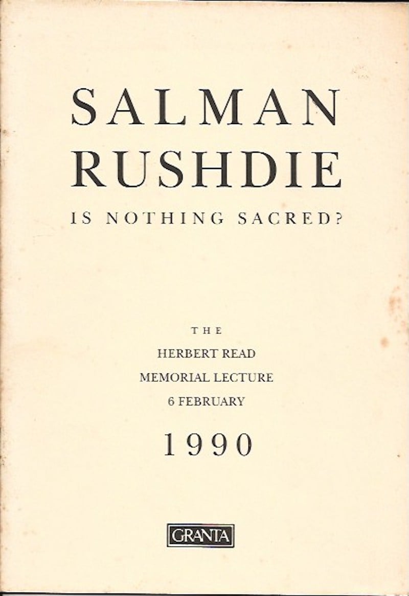 Is Nothing Sacred? by Rushdie, Salman