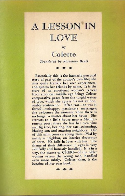 A Lesson in Love by Colette