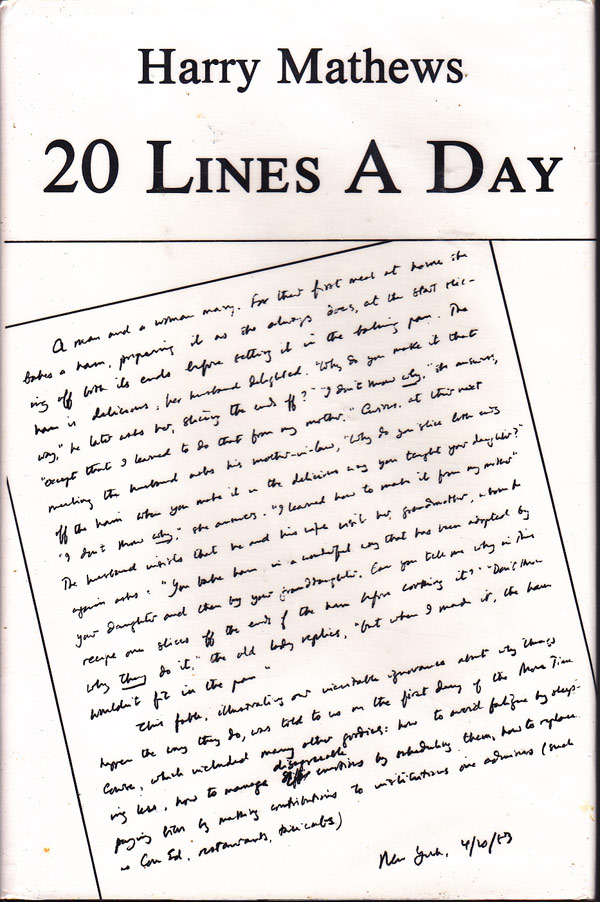 20 Lines A Day by Mathews, Harry
