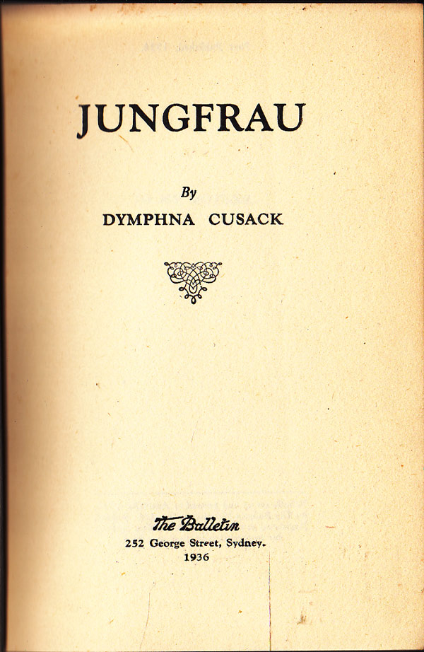 Jungfrau by Cusack, Dymphna