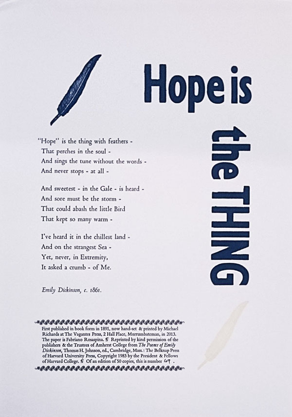 Hope is the Thing by Dickinson, Emily