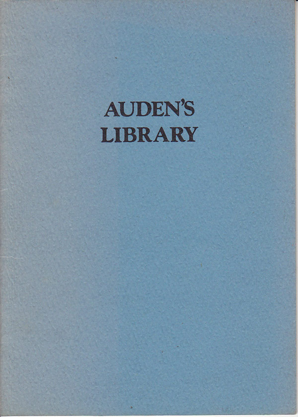 Auden's Library by Wilson, Robert A.