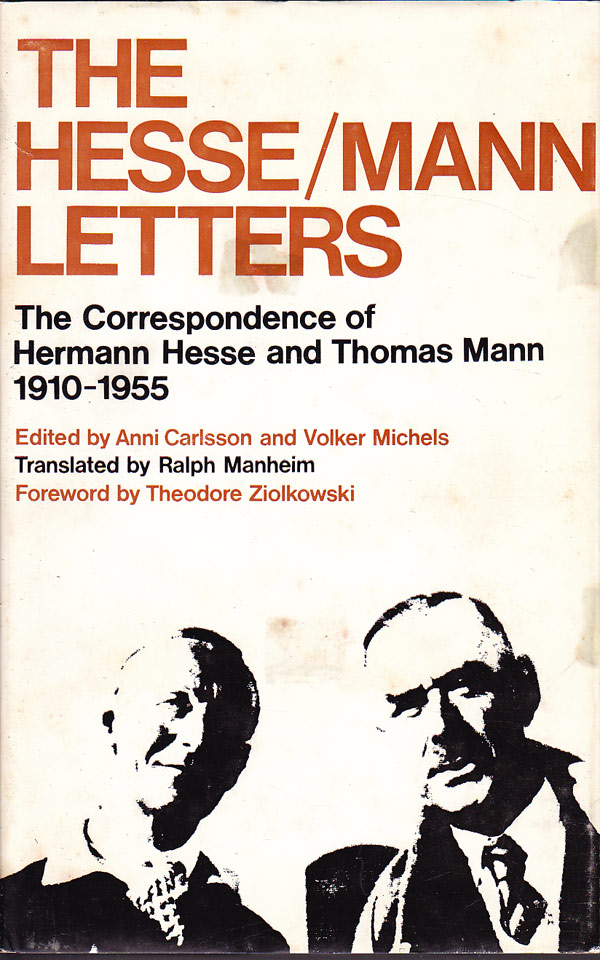 The Hesse/Mann Letters by Hesse, Hermann and Thomas Mann