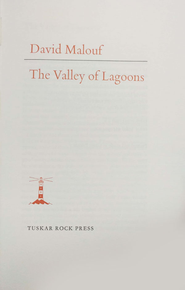 The Valley of Lagoons by Malouf, David