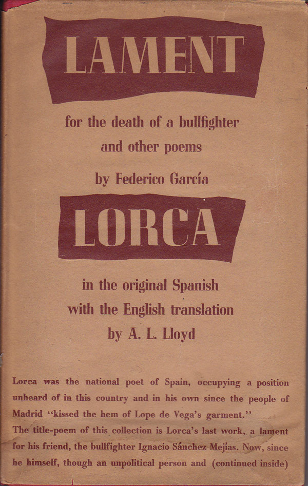 Lament for the Death of a Bullfighter and Other Poems by Garcia Lorca, Federico