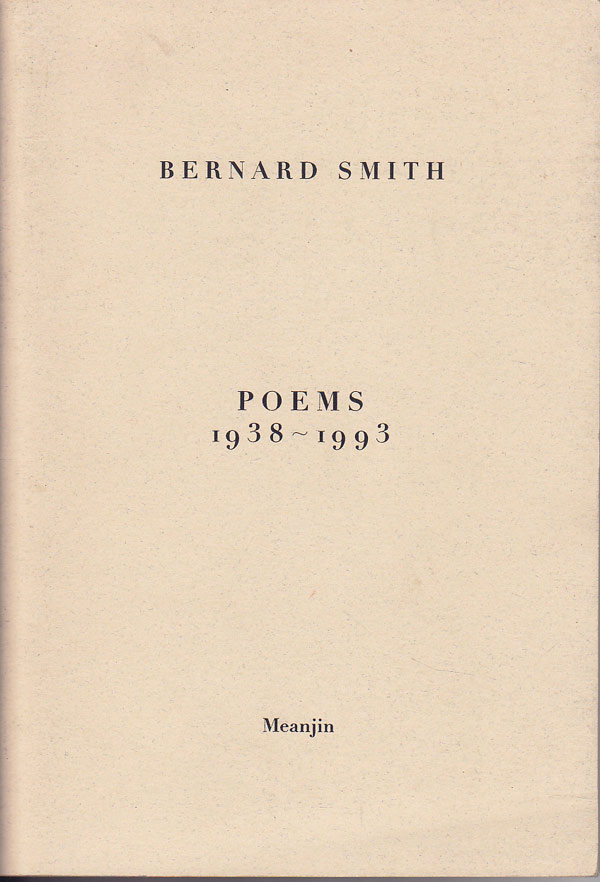 Poems 1938-1993 by Smith, Bernard