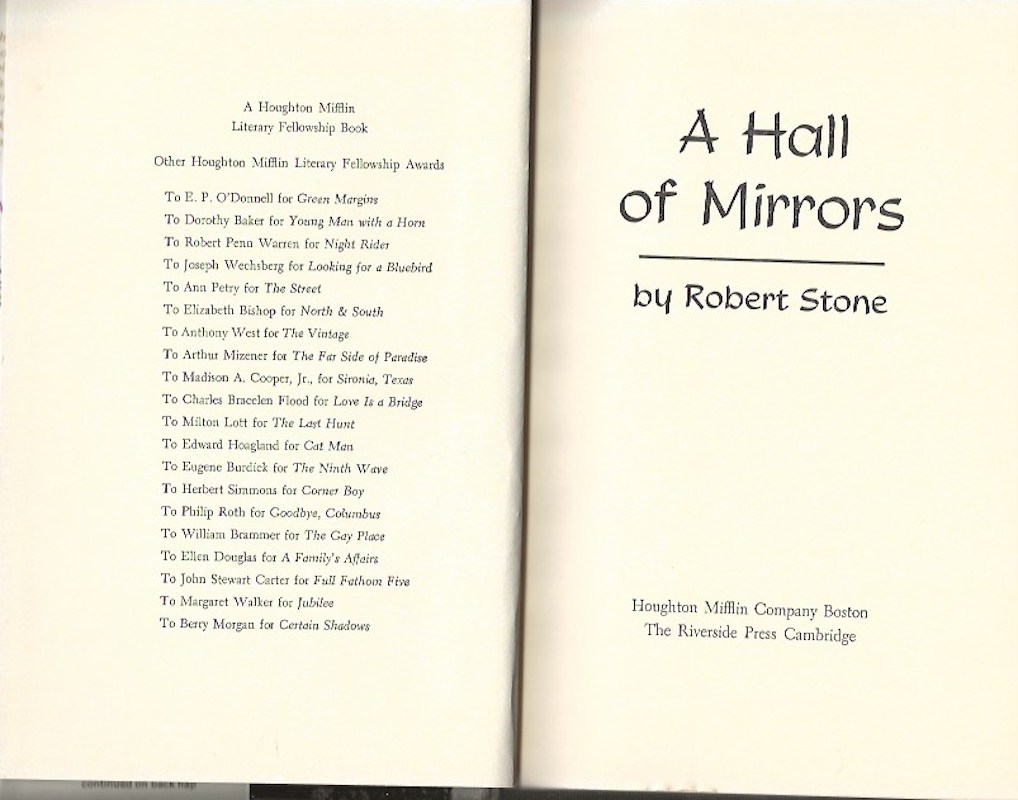 A Hall of Mirrors by Stone, Robert