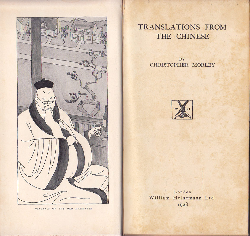 Translations from the Chinese by Morley, Christopher