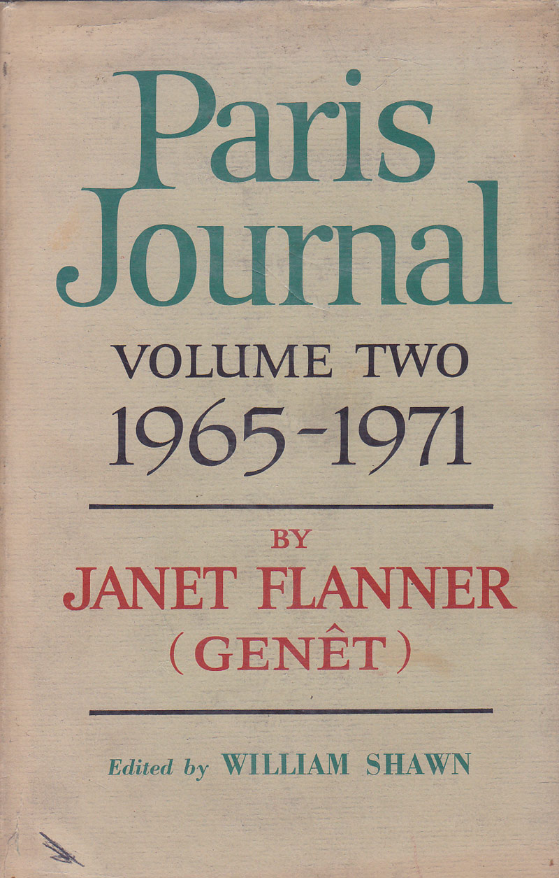 Paris Journals 1965-1971 by Flanner, Janet