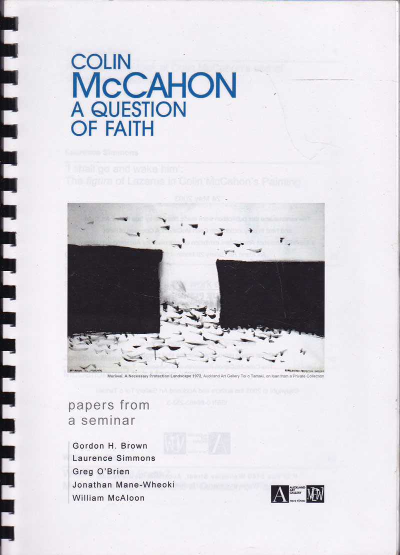 Colin McCahon - a Question of Faith by Taberner, Roger edits and designs