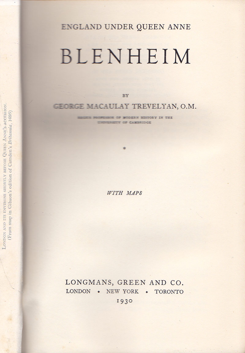 Blenheim by Trevelyan, George Macaulay