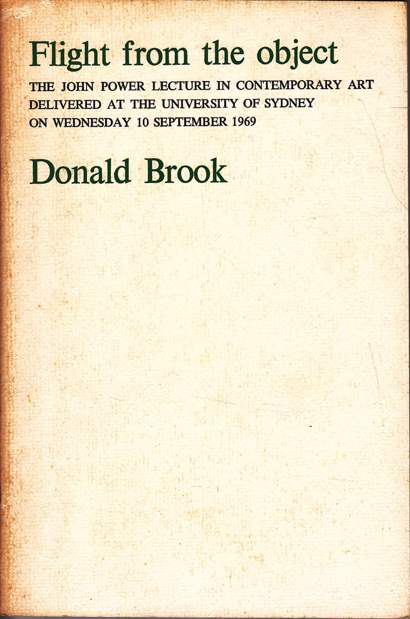 Flight from the Object by Brook, Donald