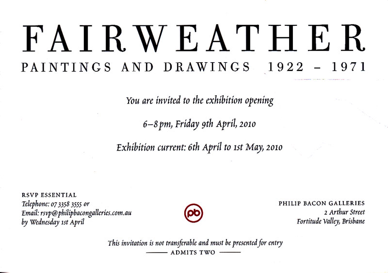 Fairweather Paintings and Drawings 1922-1971 by Bail, Murray