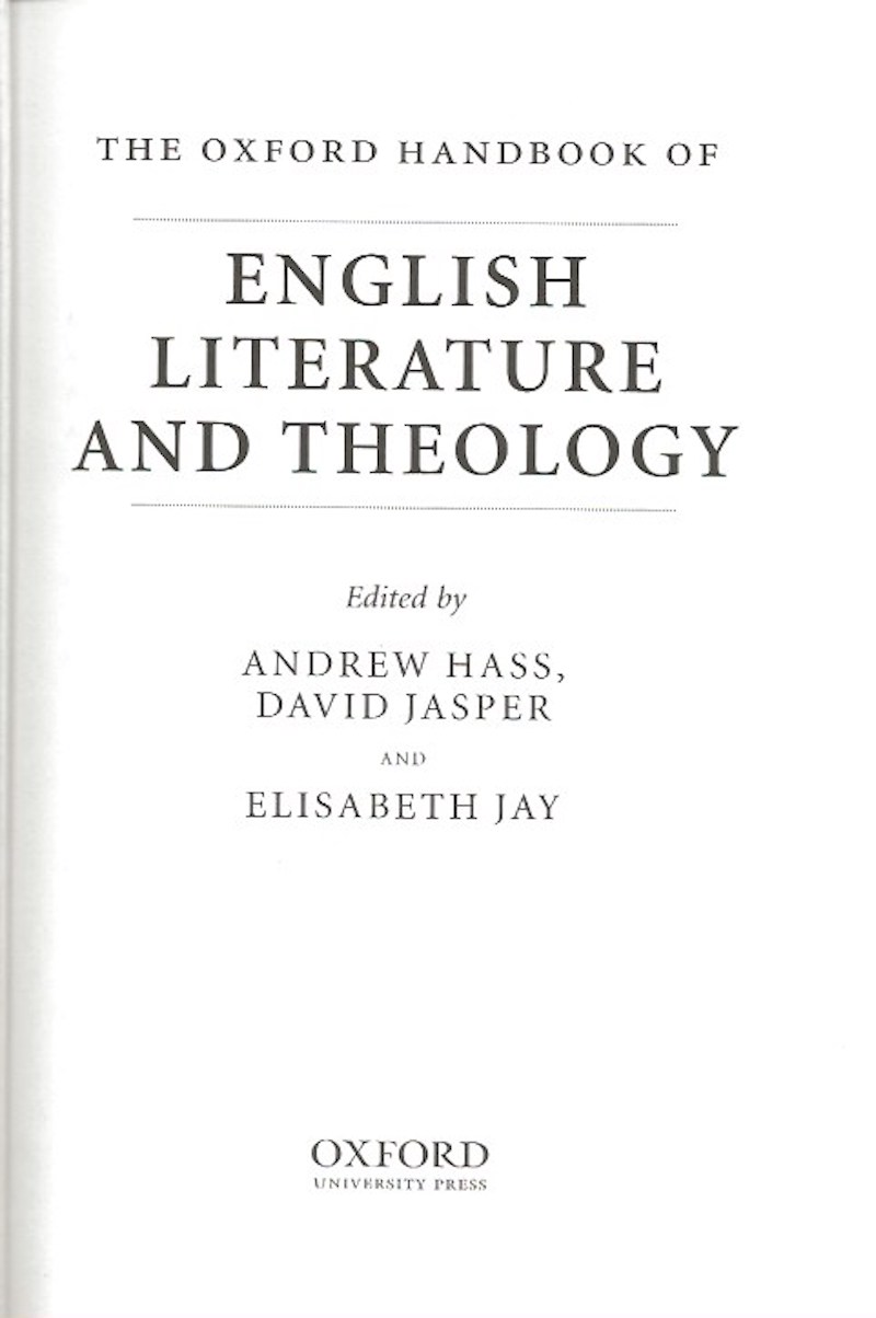 The Oxford Handbook of English Literature and Theology by Hass, Andrew, David Jasper, Elizabeth Haye edit