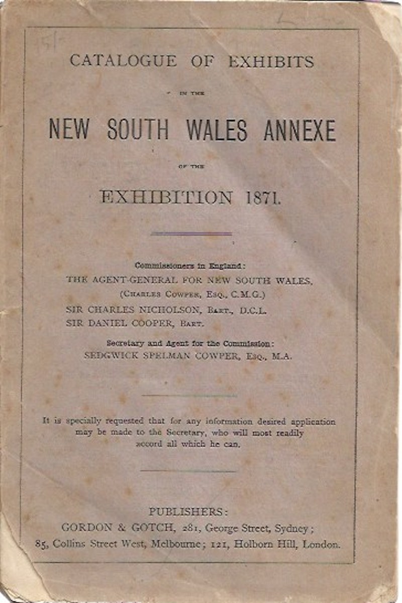 Catalogue of Exhibits in the New South Wales Annexe of the Exhibition 1871 by Crumb, Robert